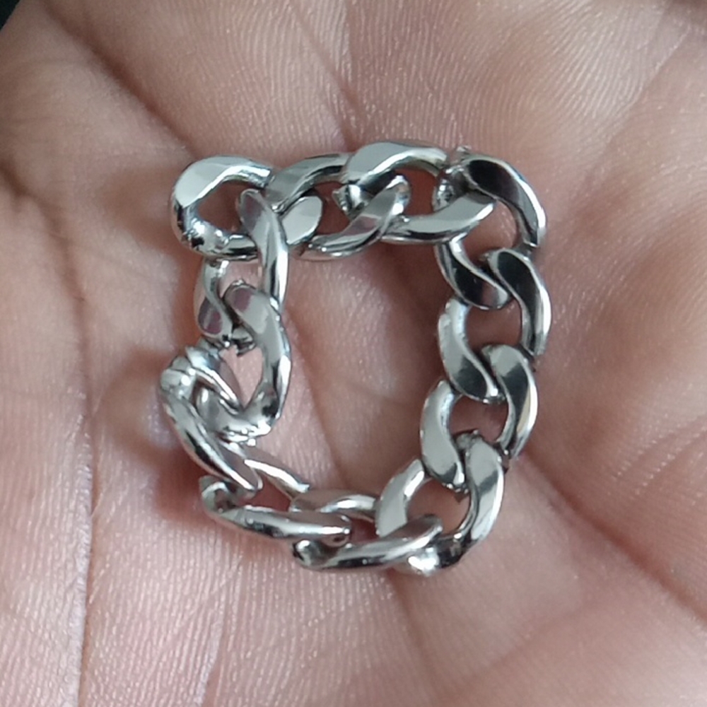 Handmade Stainless Steel Chain Ring